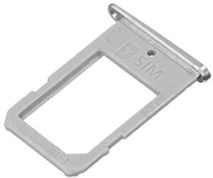تصویر خشاب سیم کارت سامسونگ S6 نقره ای SIM Card Holder SAMSUNG S6 